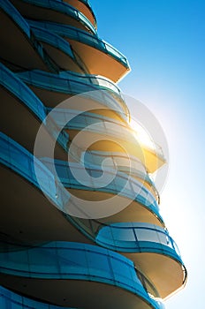 Blue Glass Balconies