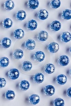 Blue glass beads