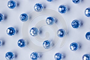 Blue glass beads