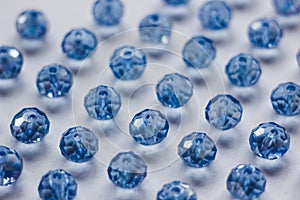 Blue glass beads