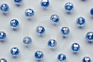 Blue glass beads