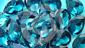 blue glass beads.beautiful jewelry and stones . shiny beautiful shining background.