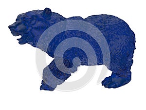 Blue glass bear illustration photo