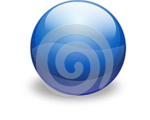 Blue glass button