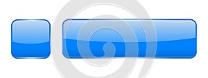 Blue glass buttons. Web 3d shiny icons