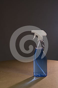 Blue Glass Cleaner Spray Spraying Dispersion Pulverize photo