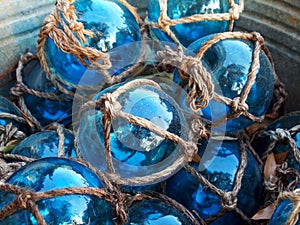 Blue Glass Fishing Floats