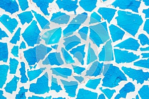 Blue glass mosaic