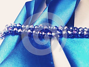 Blue glass necklace