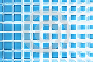 Blue glass squares