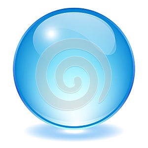 Blue glass vector orb