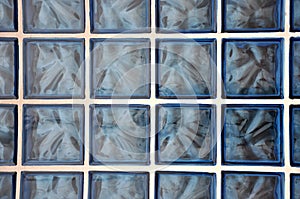 Blue glass wall texture