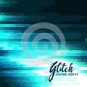 blue glitch background for data crash