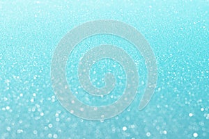 Blue glitter bokeh texture abstract background