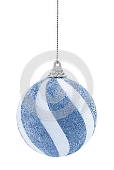 Blue Glitter Christmas Ball