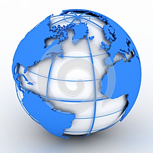 Blue globe