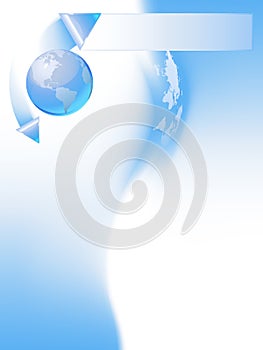 Blue globe template