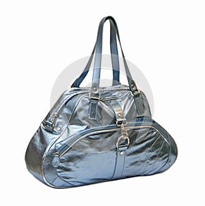 Blue glossy bag