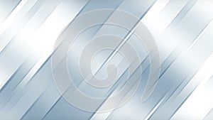 Blue glossy and grey silver metallic stripes. Geometric tech abstract motion background. Seamless looping. Video animation Ultra H