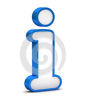 Blue glossy info icon button