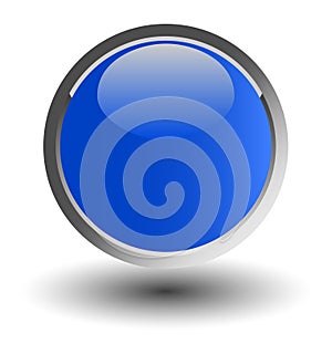 Blue glossy web button