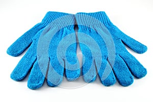 Blue gloves