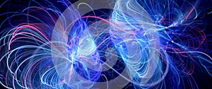 Blue glowing electric force field widescreen background