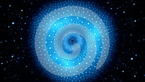 Blue glowing micro quantum gravity in space