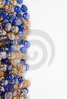 Blue and gold bead border