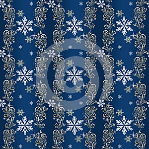 Blue and gold Christmas Wrapping paper