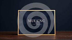 Blue Gold Frame With Muung Word - Unica Zrn Style