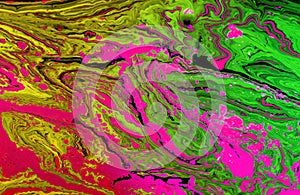 Blue and gold liquid texture. Hand drawn marbling background. Ink marble abstract pattern. Marbled, image.