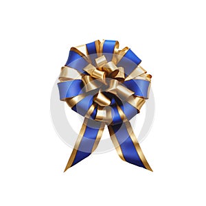 blue and golden ribbon for winner Championships