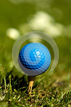 Blue golf ball 3