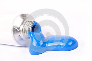 Blue goo squeeze tube photo