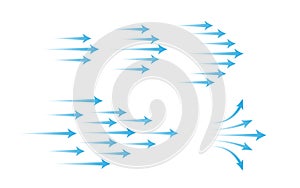 Blue gradient arrow collection