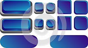 Blue Gradient buttons set jpg-png