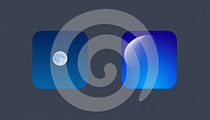 Blue Gradient Buttons UI, Modern User Interface Design Elements Generative AI
