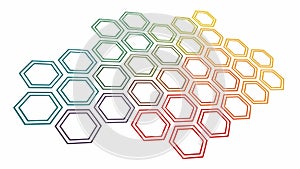 Blue Gradient Hexagon Mesh Background Pattern vector design Generative AI