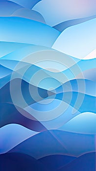 Blue Gradient Waves Abstract Water Mosaic Vertical Web Banner App Background Minimal Online Wallpaper