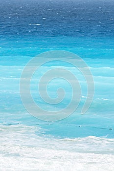 Blue Gradients of Ocean at Caribbean Beach