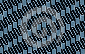 Blue-gray interlocking Abstract Art