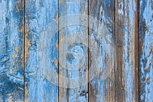 Blue gray paint mottled wooden doors