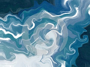 Blue and gray swirly marble