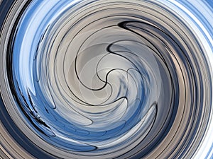 Blue and Gray Twirls