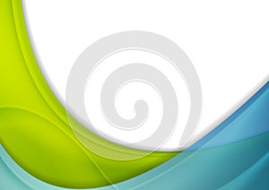 Blue and green abstract corporate shiny waves background