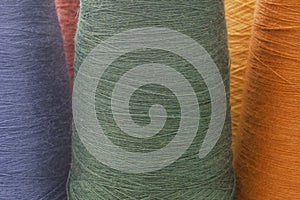 Blue and green background from threads