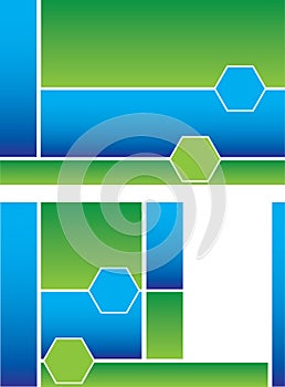 Blue Green bifold Brochure Background