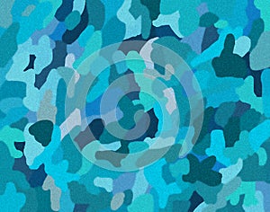 Blue,green and black sand camouflage illustration