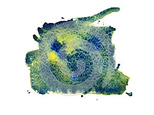 Blue-green blot granulation photo